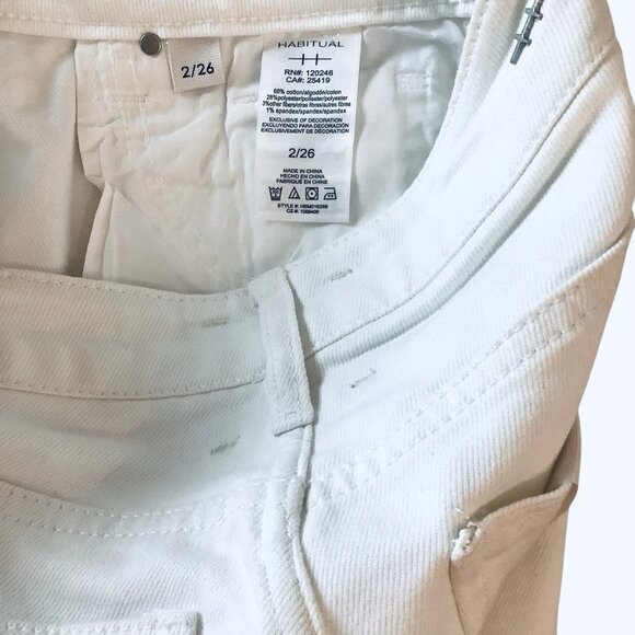 NWT Habitual Hadley High Rise Skinny Boot White Jeans Size 2/26 - Picture 8 of 9